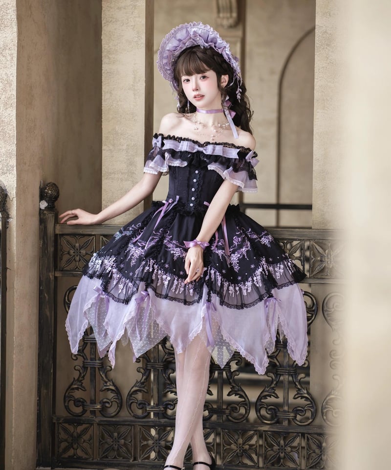 藤の庭」オフショルダーワンピース【5/25まで】ロリータ | GIRLISM