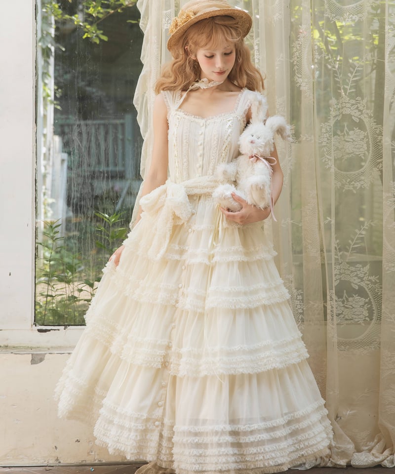 yukiemon ジャンバースカート 美品 ユキエモン yukiemon キャンディジャンスカ M/レッド