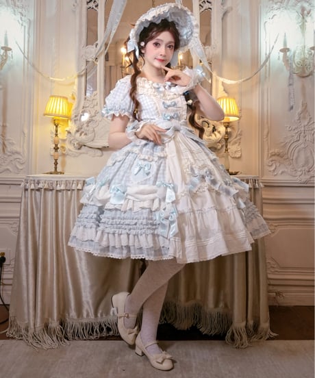 青木美沙子コラボ「ハートコンチェルト」ワンピース＆小物（サックス） 【9/30まで】送料無料！