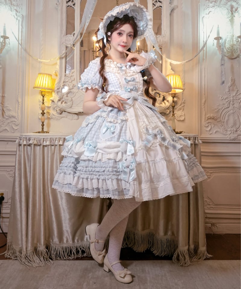 青木美沙子コラボ「ハートコンチェルト」ワンピース＆小物（サックス