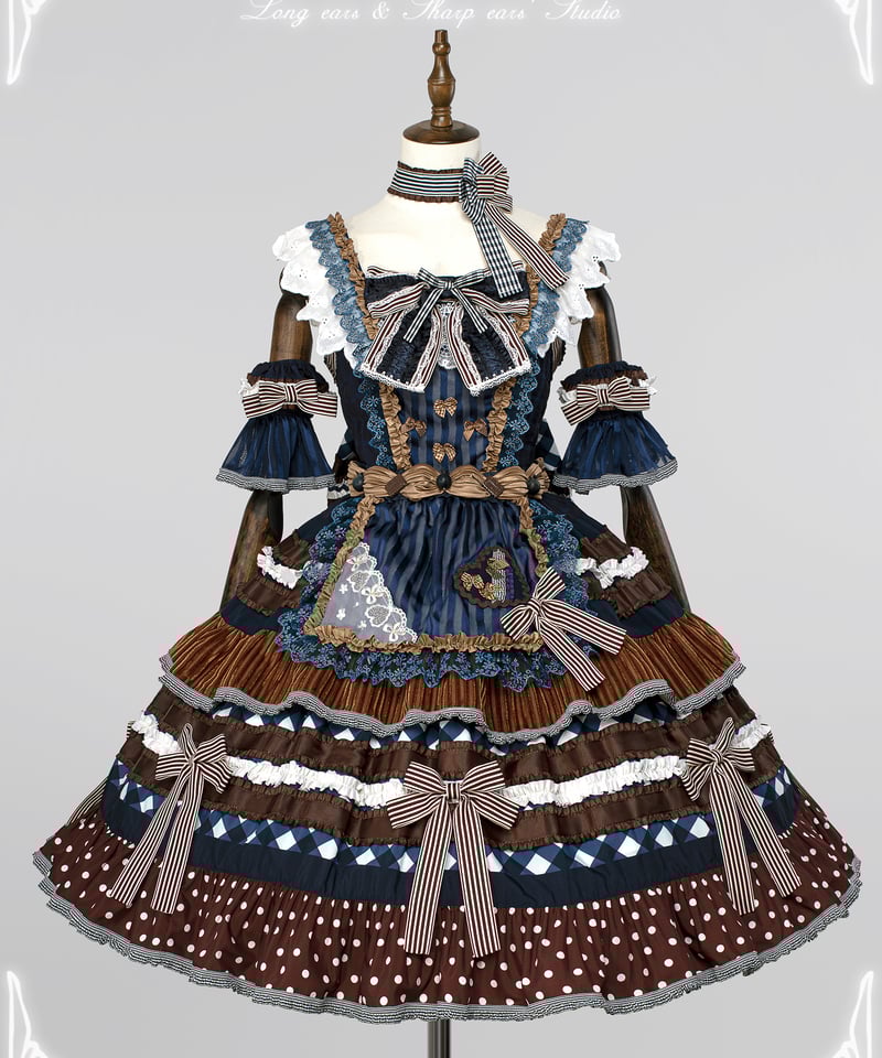 専用　即購入可　すぐ発送＊微光蔷薇 ロリータ　ドレス　フルセット 宝石薔薇」ロココ風ドレス6点セット【1/25まで】送料無料