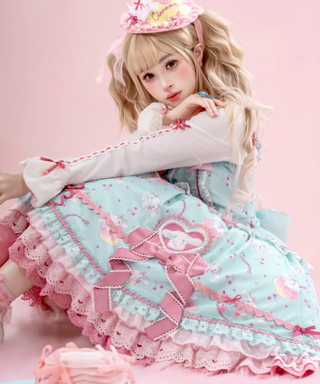 「花箱×サンリオ シナモロール」Cherryジャンパースカート【7/20まで】ロリータ