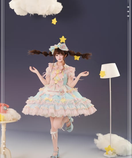 「花と真珠箱×サンリオ」LITTLE TWIN STARSワンピース＆ジャンパースカート【3/10まで】送料無料！