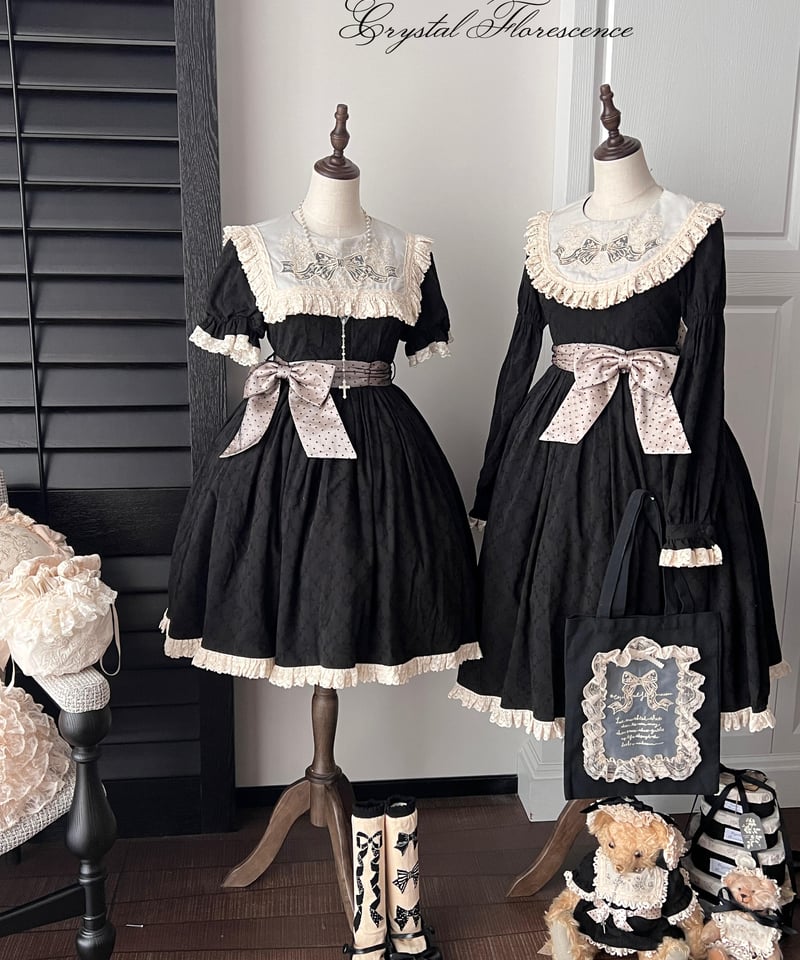 琥珀心」丸襟長袖ワンピース 【3/5まで】送料無料！ | GIRLISM