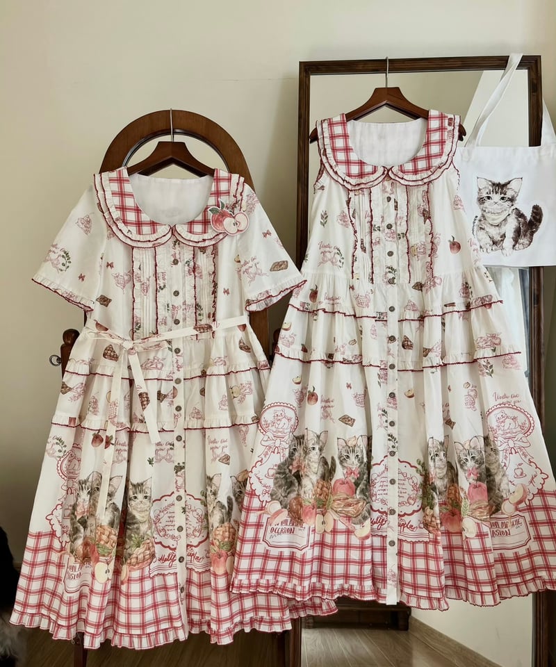 【新品 セットアップ】LIZLISA チェックジャンスカ ワンピース&ミニケープ 新品 セットアップ】LIZLISA チェックジャンスカ ワンピース