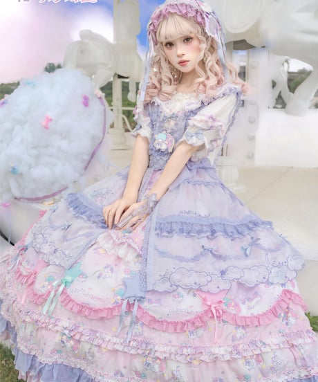 「花箱×サンリオ リトルツインスターズ」Starキャミソール＆スカートセット【7/20まで】ロリータ