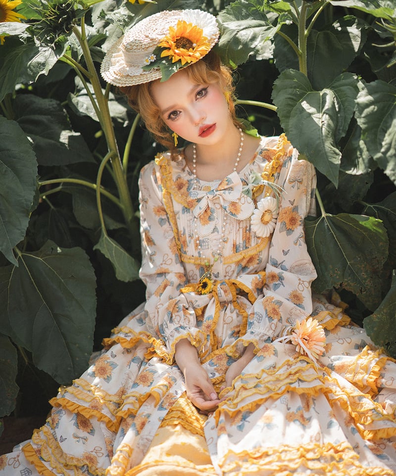 ひまわりの庭」ゴージャスワンピース【10/30まで】送料無料！ | GIRLISM