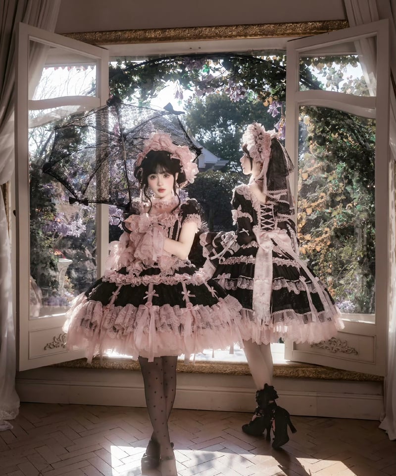 Pinik Mist Oath」ワンピース＆ジャンパースカート（黒） 【2/5まで