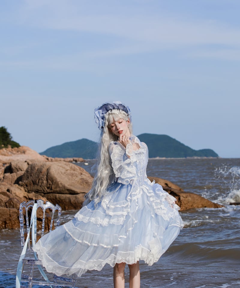 ガラスと波の歌」ロングジャンパースカート【9/8まで】送料無料