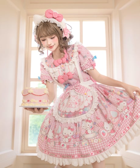 「花箱×サンリオ ハローキティ（ピンク）」Candyワンピース【7/20まで】ロリータ