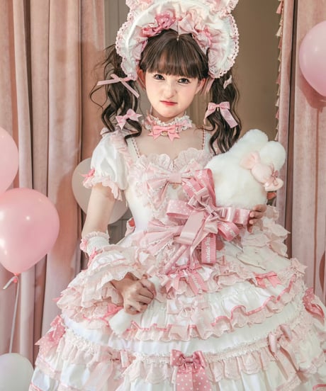 「ラビットリボン」青木美沙子コラボドレス（ホワイト）【6/15まで】送料無料！