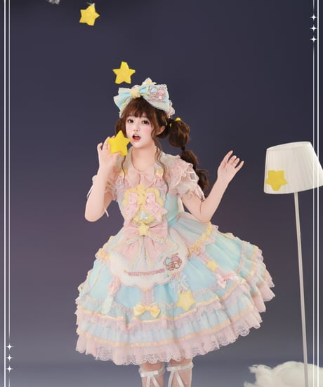 「花と真珠箱×サンリオ」LITTLE TWIN STARSワンピース＆ジャンパースカート【3/10まで】送料無料！