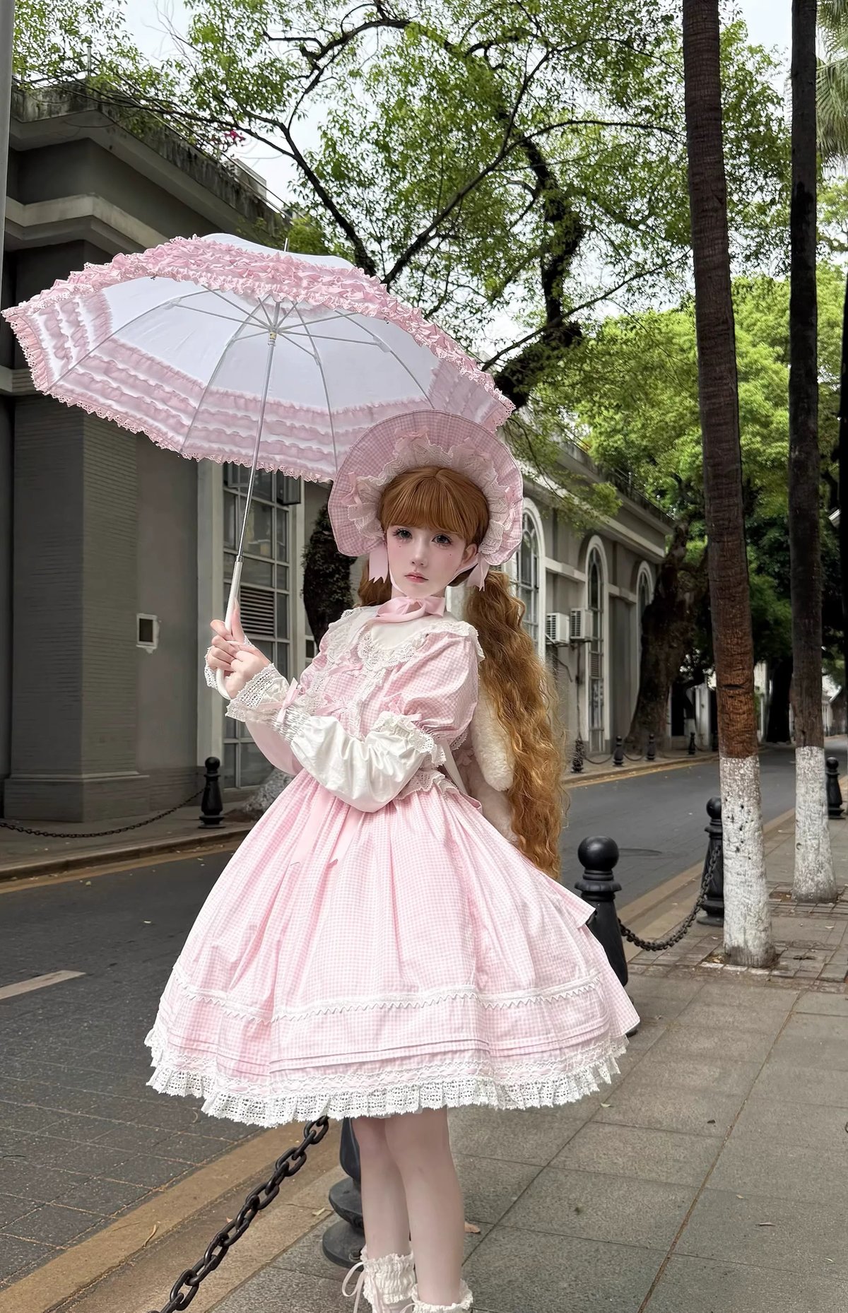 Laura's Doll付け袖付ワンピース + ボンネットセット Laura's Doll」ワンピース 【5/23まで】送料無料！ | GIRLISM