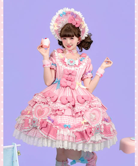 「花箱×サンリオ ハローキティ（ピンク）」Candyドレス 【7/20まで】ロリータ
