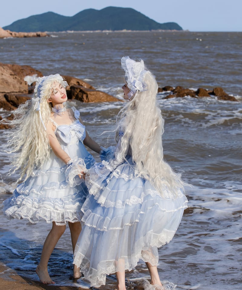 ガラスと波の歌」ロングジャンパースカート【9/8まで】送料無料