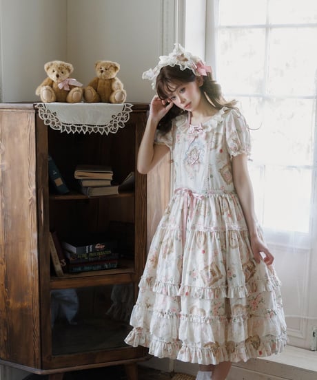 「Victorian Cat」ロングワンピース（コットン/シフォン） 【3/14まで】送料無料！