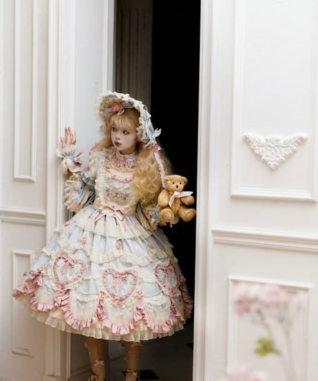 「Vintage Cake」ドレス４点フルセット（サックス） 【2/14まで】送料無料！