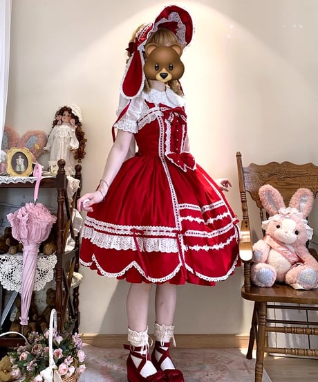 「Flower Rabbit」ジャンパースカート 【6/15まで】送料無料！