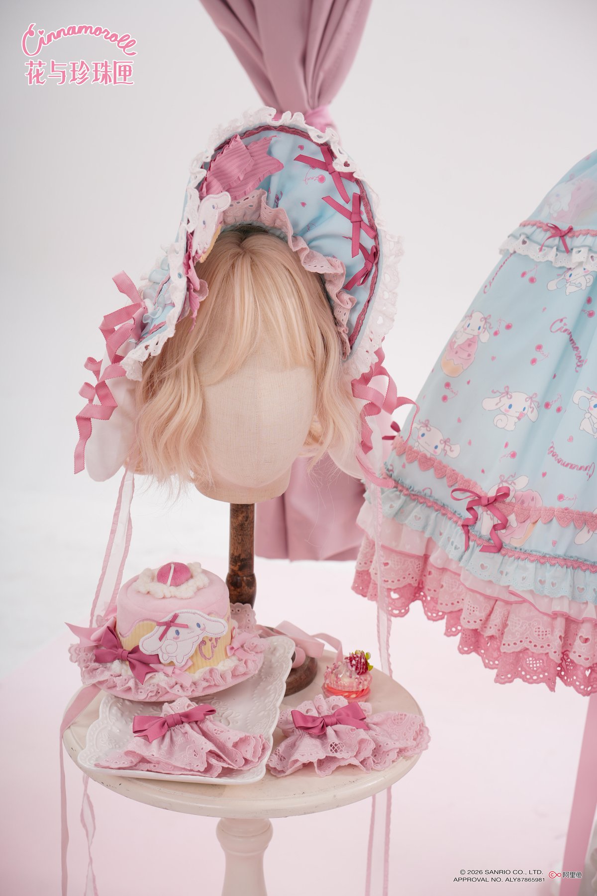 M*を様 ドールハットボンネット シナモン 花箱×サンリオ シナモロール」小物（ボンネット、ハット、他）【7/20