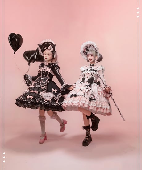 「花と真珠箱×サンリオ」マイメロ＆クロミジャンパースカート【3/10まで】送料無料！