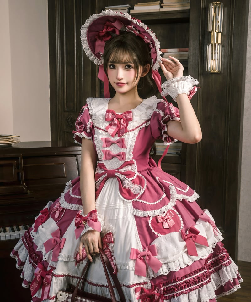 青木美沙子コラボ「ハートコンチェルト」ワンピース＆小物（ローズ