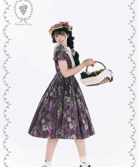 「ロワールの葡萄園5.0」刺繍ドール襟ワンピース【8/9まで】 送料無料！