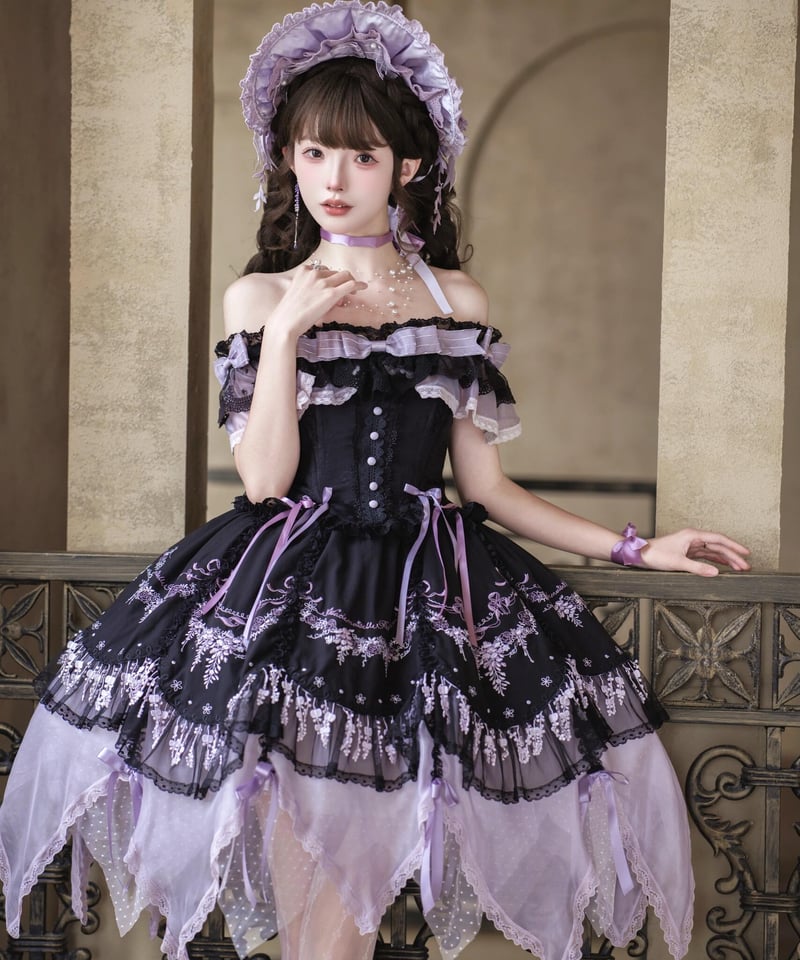 藤の庭」オフショルダーワンピース【5/25まで】ロリータ | GIRLISM