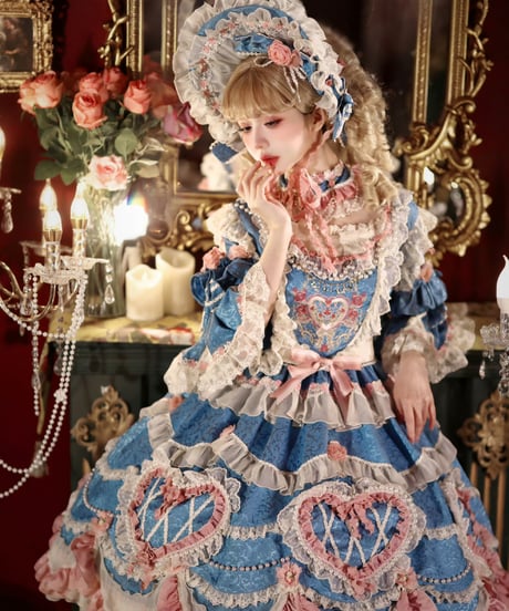 「Vintage Cake」ドレス４点フルセット（ブルー） 【2/14まで】送料無料！