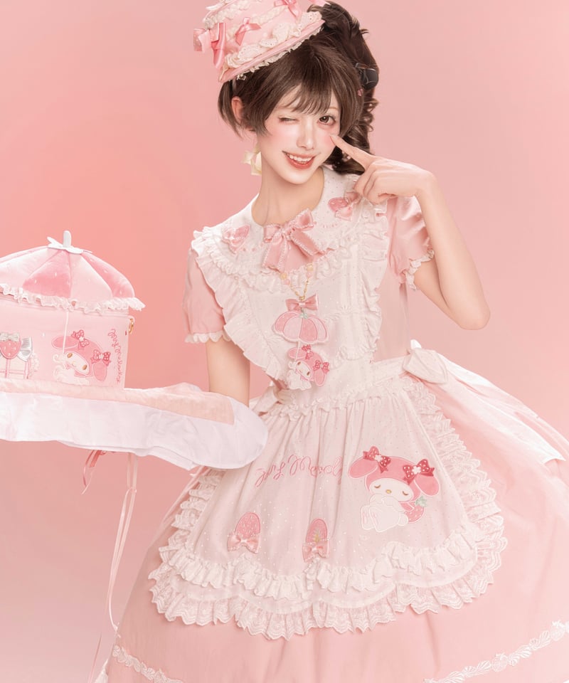 マイメロコラボ」エプロンワンピース 【3/7まで】送料無料！ | GIRLISM