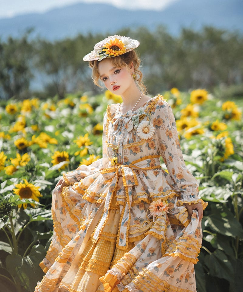 ひまわりの庭」ゴージャスワンピース【10/30まで】送料無料！ | GIRLISM