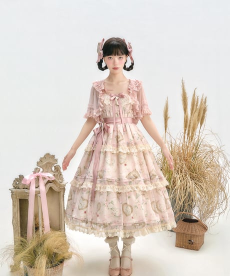 「Victorian Cat」段々ジャンパースカート 【3/14まで】送料無料！
