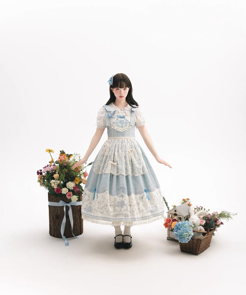 【極美品】オルレインジャンパースカート くりまんじゅう概念 極美品】オルレインジャンパースカート くりまんじゅう概念