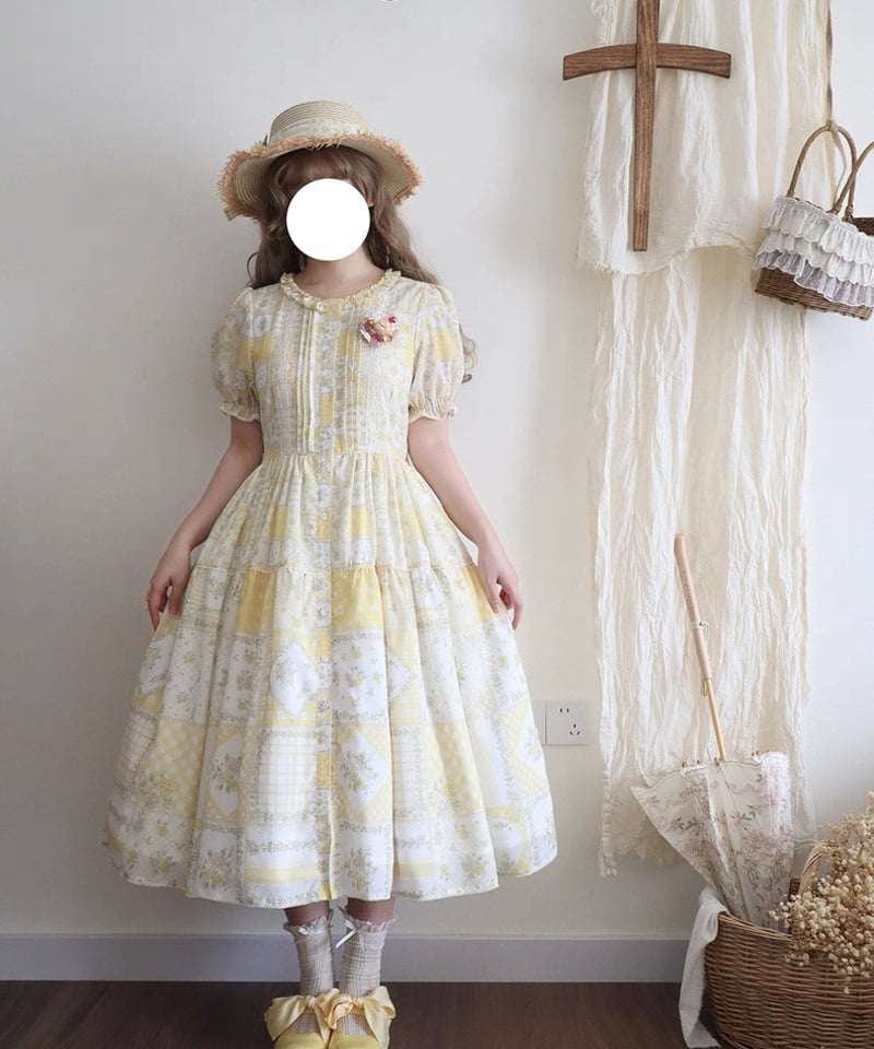 パッチワークガーデン」半袖ワンピース 【7/16まで】送料無料！ | GIRLISM