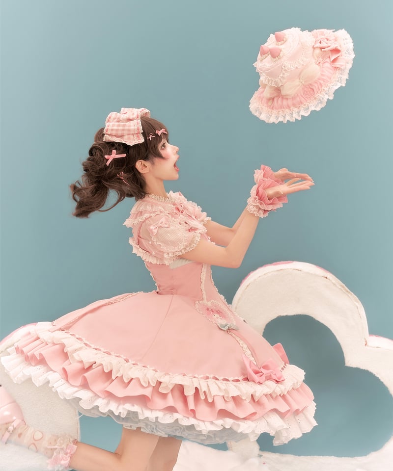 マイメロコラボ」マイメロハートジャンパースカート 【3/7まで】送料