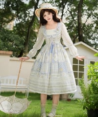 「パッチワークガーデン」長袖ワンピース 【7/16まで】送料無料！