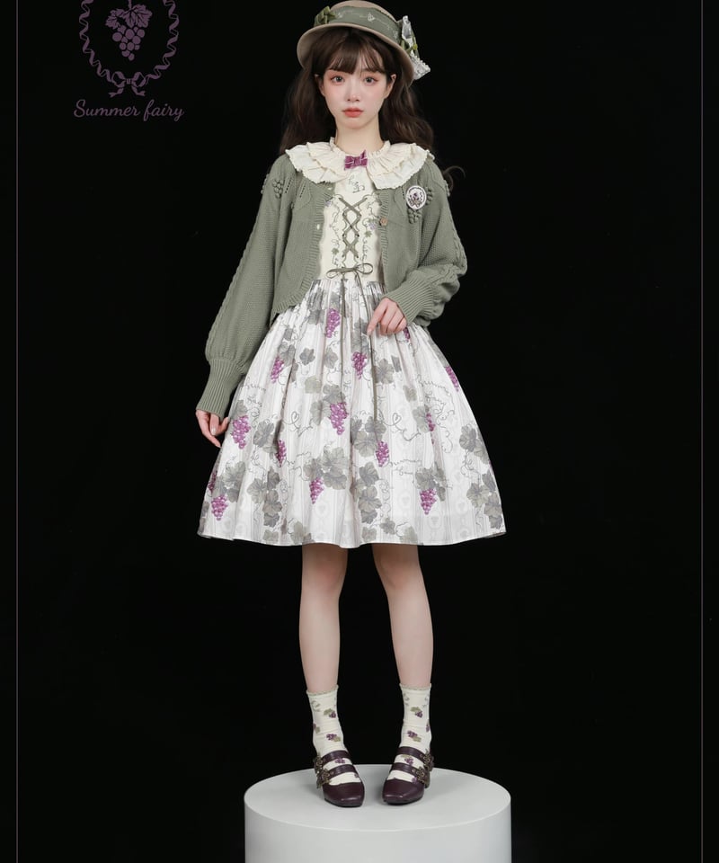 アンティーク　葡萄を持つ女 送料無料！】「ロワールの葡萄園」カーディガン（即納） | GIRLISM