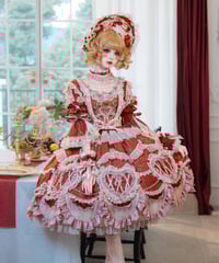 「Vintage Cake」ドレス４点フルセット（レッド） 【2/14まで】送料無料！