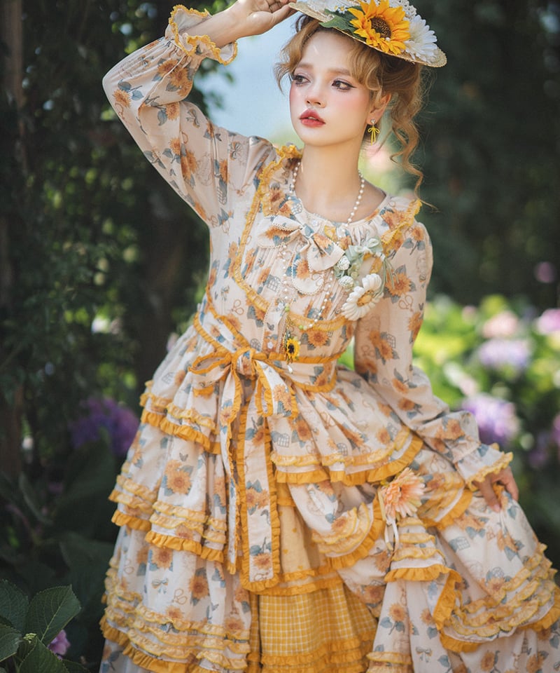 ひまわりの庭」ゴージャスワンピース【10/30まで】送料無料！ | GIRLISM