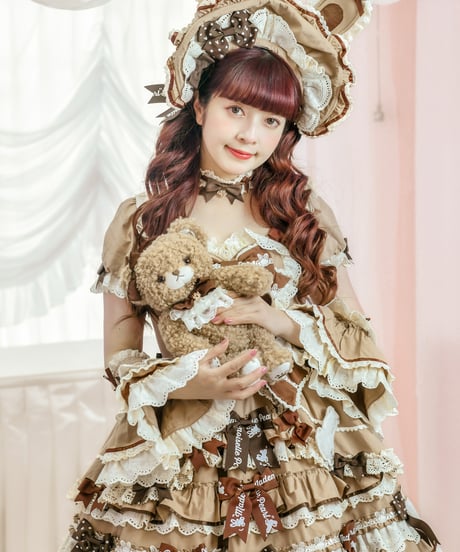 「ラビットリボン」青木美沙子コラボドレス（ブラウン）【6/15まで】送料無料！