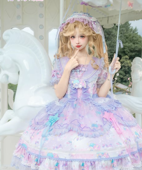 「花箱×サンリオ リトルツインスターズ」Starセーラーワンピース【7/20まで】ロリータ