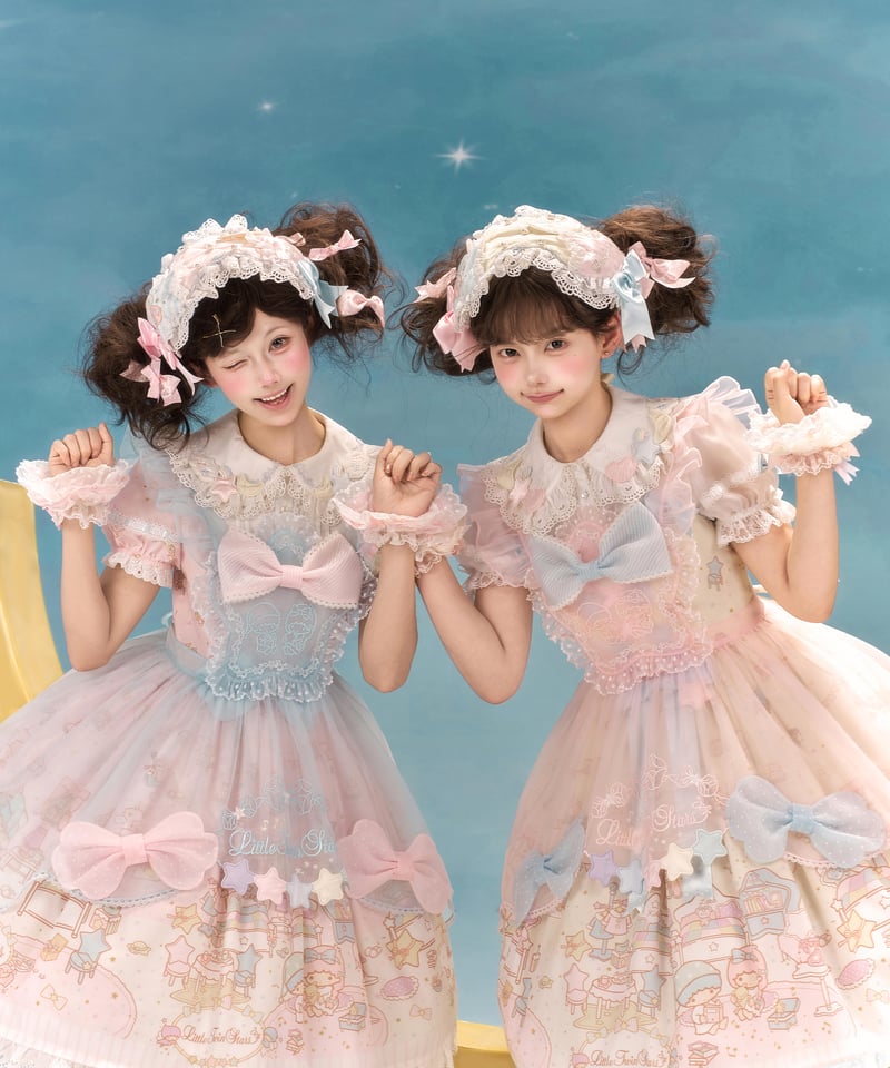 仲夏物語リトルツインスターズコラボ」シフォンエプロン 【6/8まで