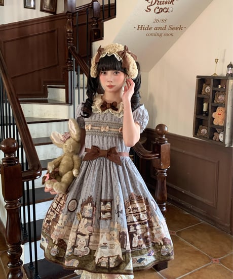 「Hide And Seek」長袖ワンピース 【4/25まで】送料無料！
