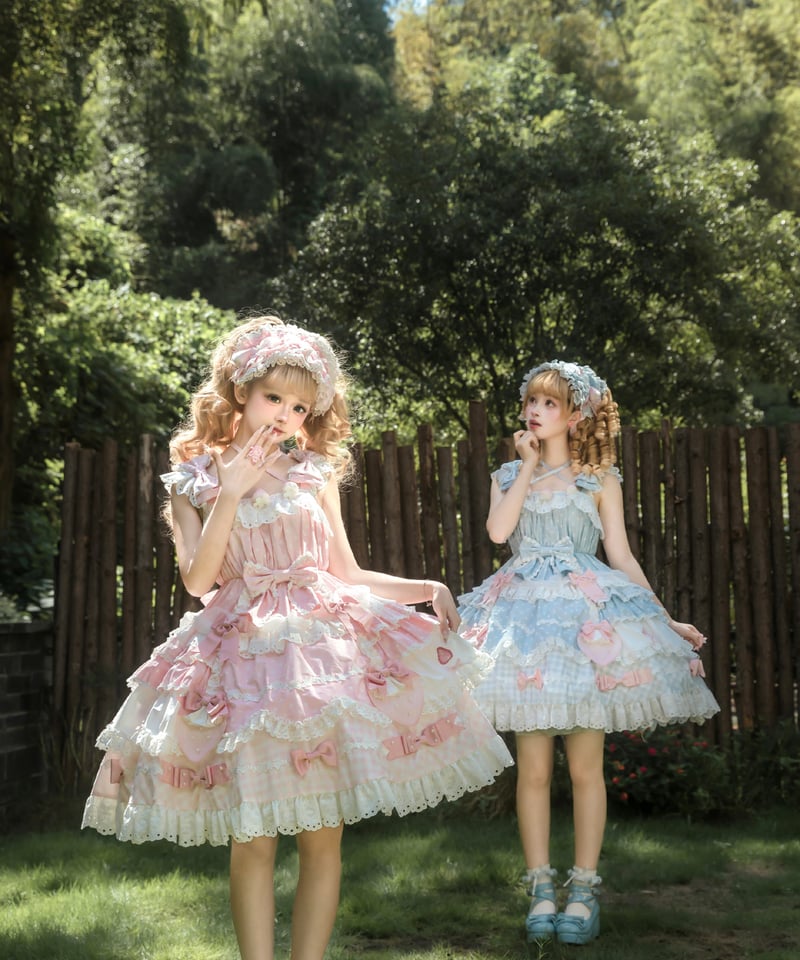 ショートケーキ図鑑」ドットジャンパースカート 【11/20まで】送料無料