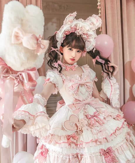 「ラビットリボン」青木美沙子コラボドレス（ホワイト）【6/15まで】送料無料！