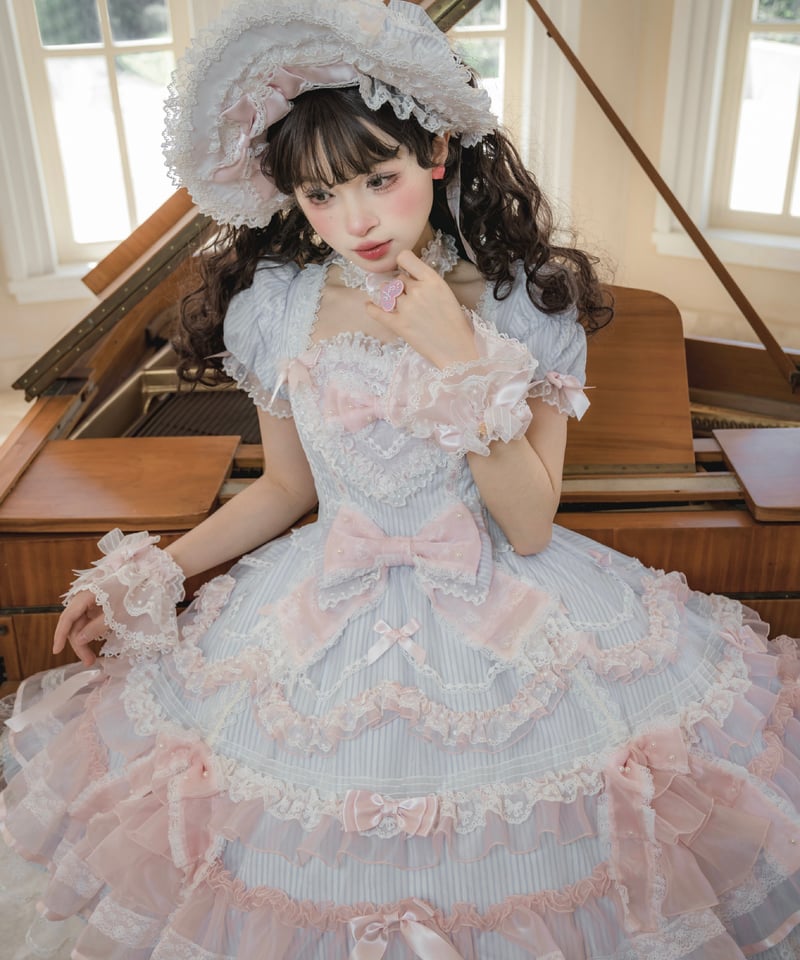 ストライプ乙女」ハートワンピース 【8/5まで】ロリータ | GIRLISM