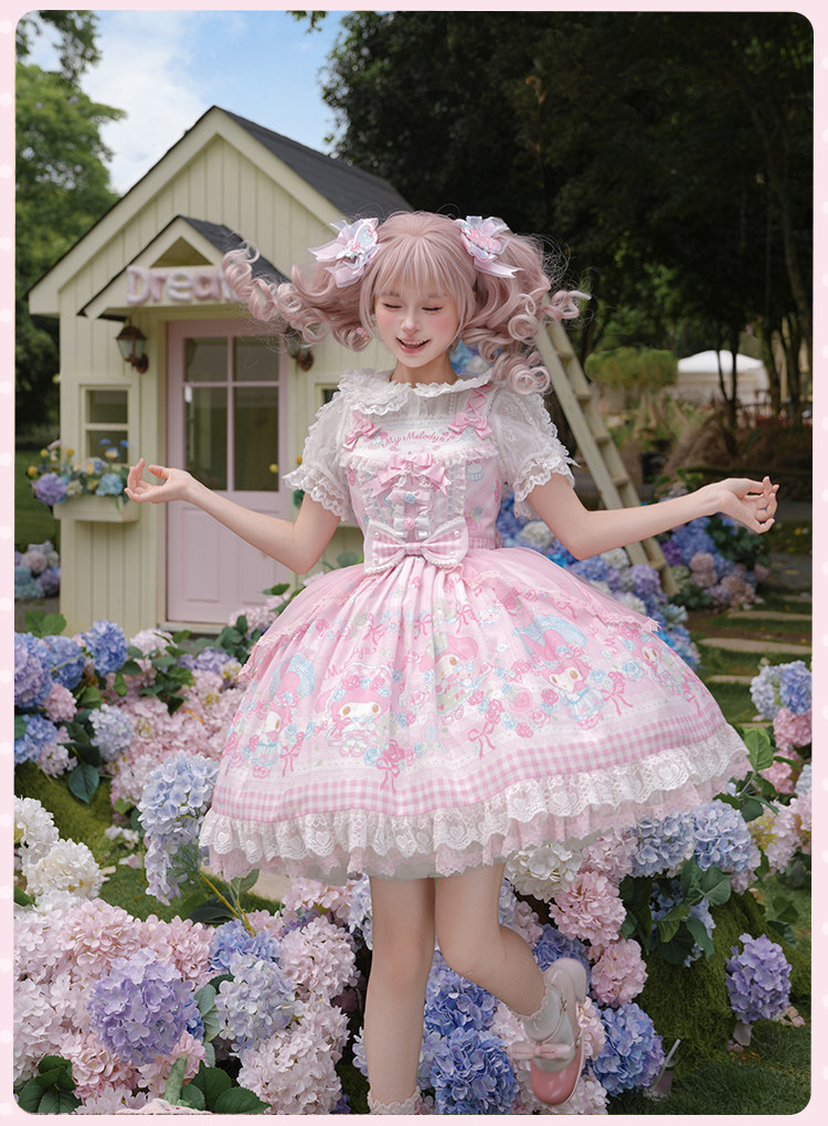 花箱×サンリオ マイメロディ」薔薇刺繍ジャンパースカート 【7/20まで
