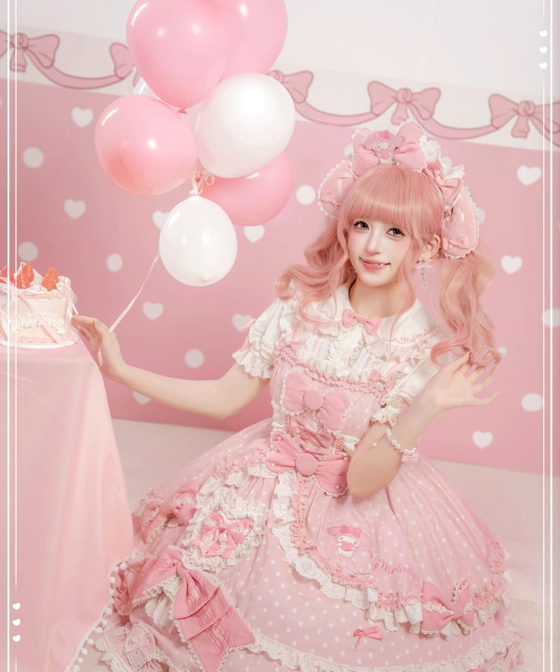 花と真珠箱×サンリオ」MY MELODYワンピース＆ジャンパースカート【3/10