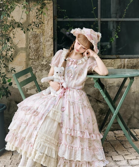 「Victorian Cat」ロングワンピース（コットン/シフォン） 【3/14まで】送料無料！