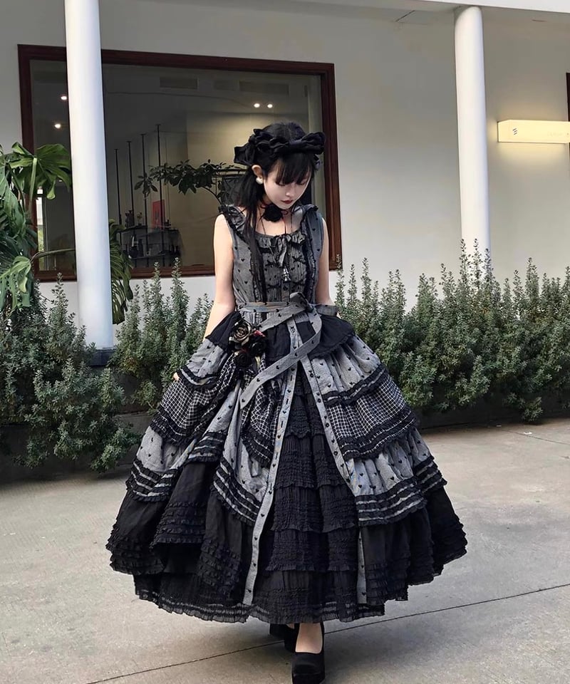 フィードサックワンピースひまわりジャンパースカート