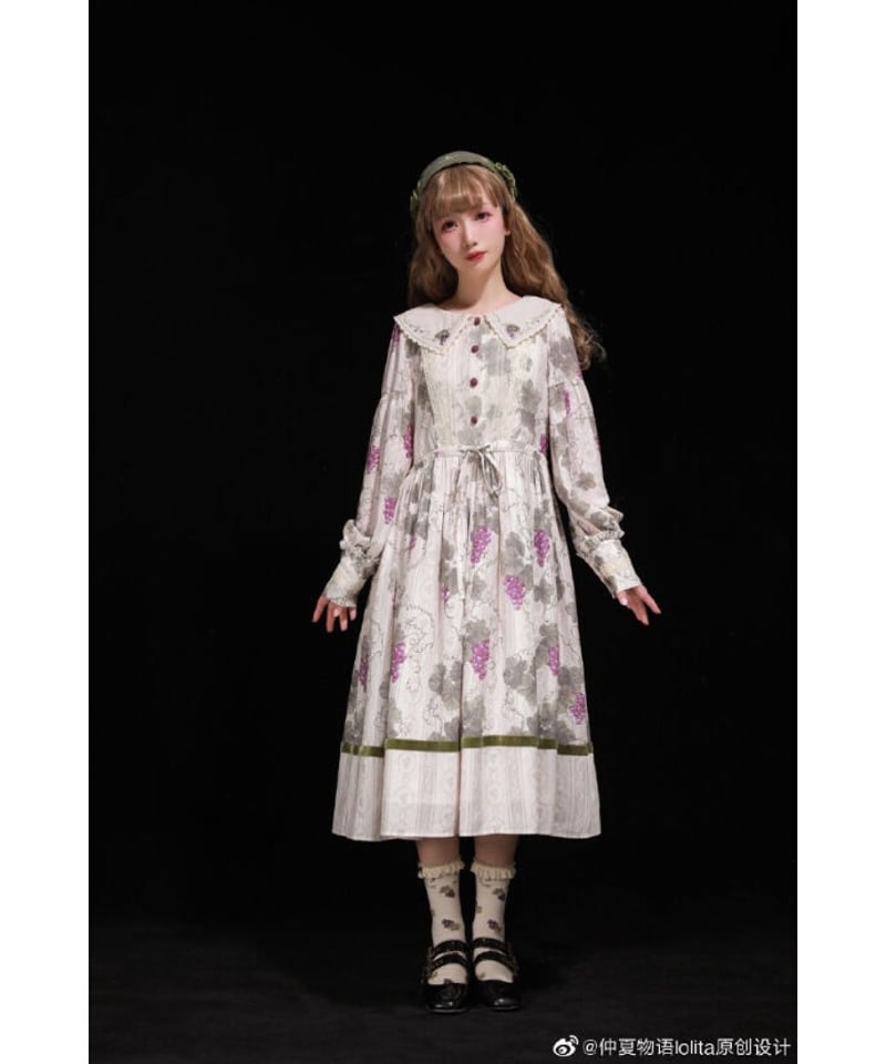 ロワールの葡萄園 ワンピース 仲夏物語 刺繍 ロリータ ロワールの葡萄園 ワンピース 仲夏物語 刺繍 ロリータ ロワールの葡萄